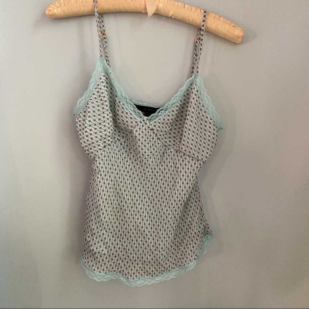 Silk & Lace Trim Chemise Camisole